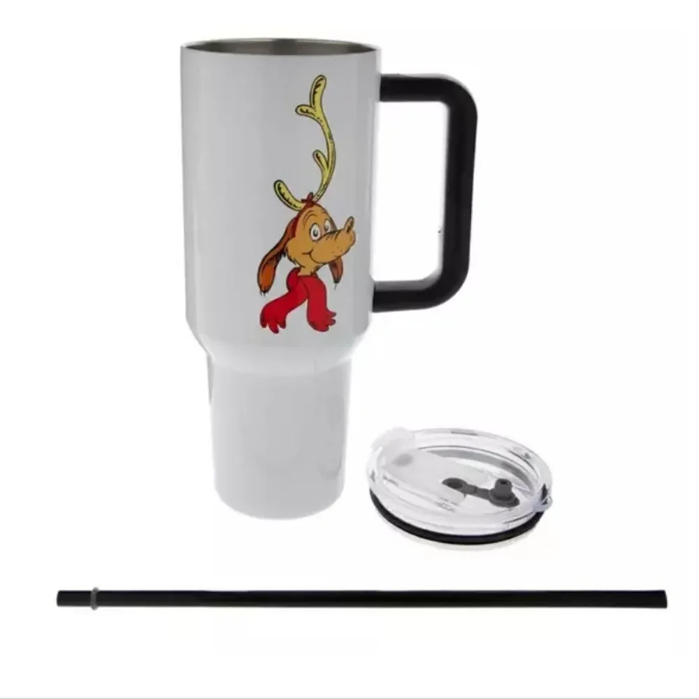Dr. SEUSS the Grinch Christmas Stainless steel Tumbler, 40 Oz. Bundle of 2